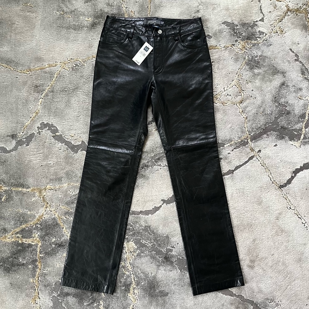 Deadstock vintage Gap y2k leather bootcut pants NWT 🖤
